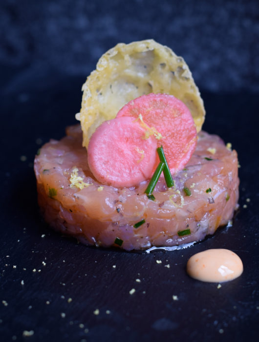 Salmon Tartare with Pickles