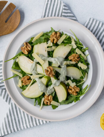Pear Salad with Blue Cheese Sage Dressing
