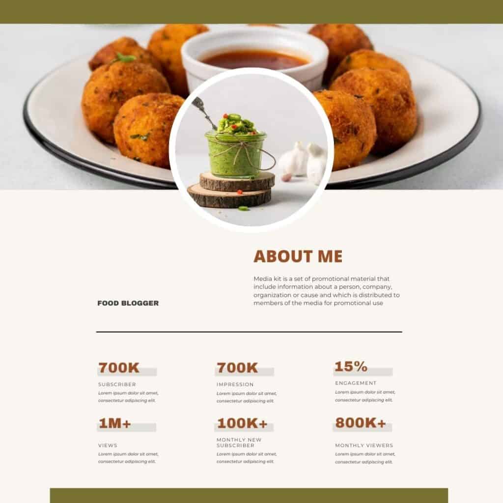 media kit for food entrepreneurs