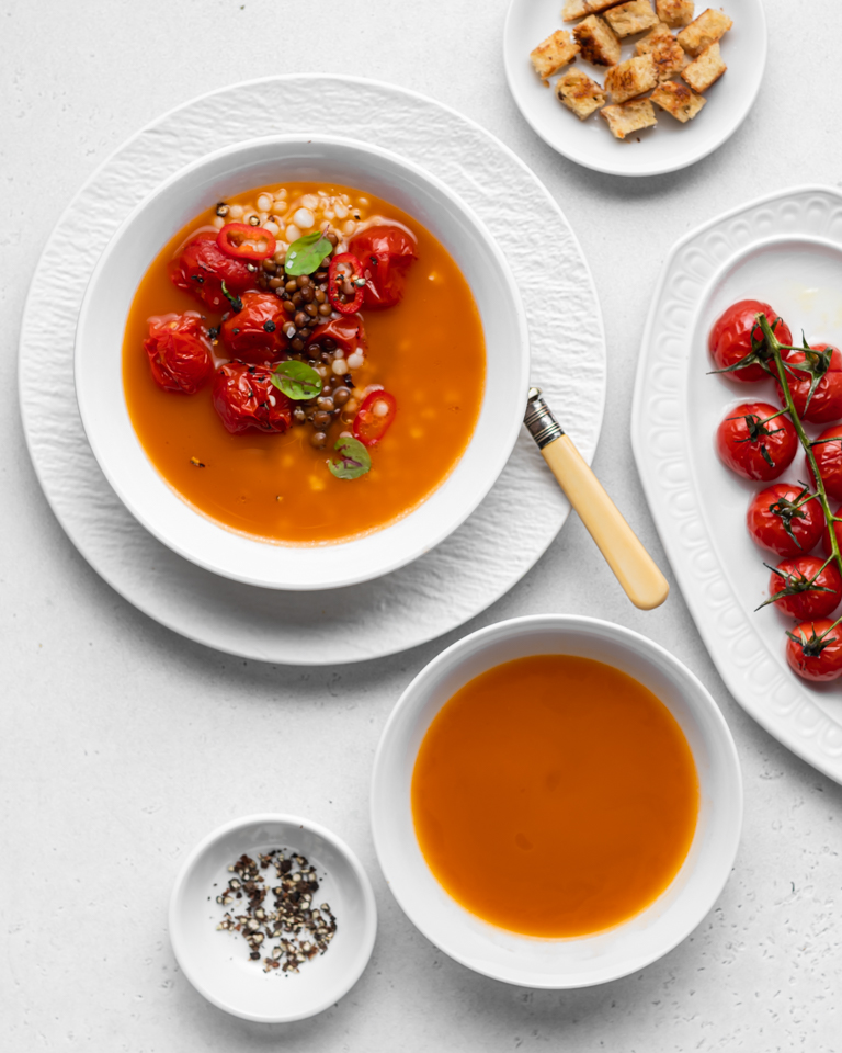 Fresh summer tomato soup